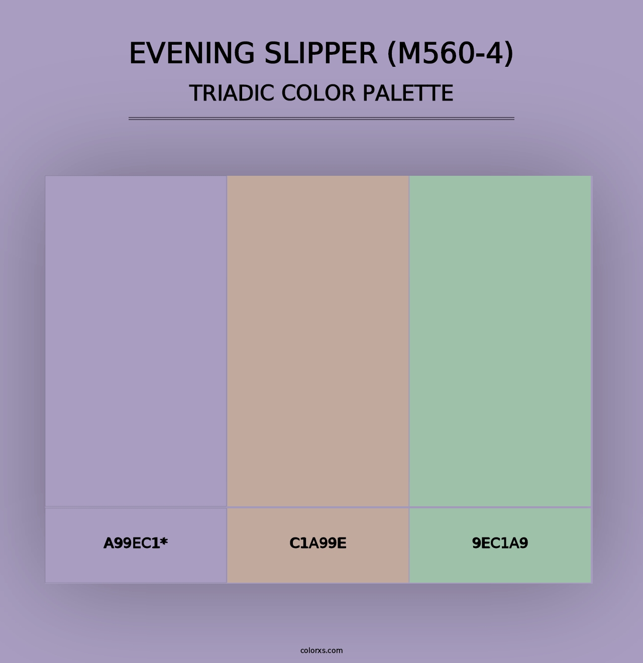 Evening Slipper (M560-4) - Triadic Color Palette