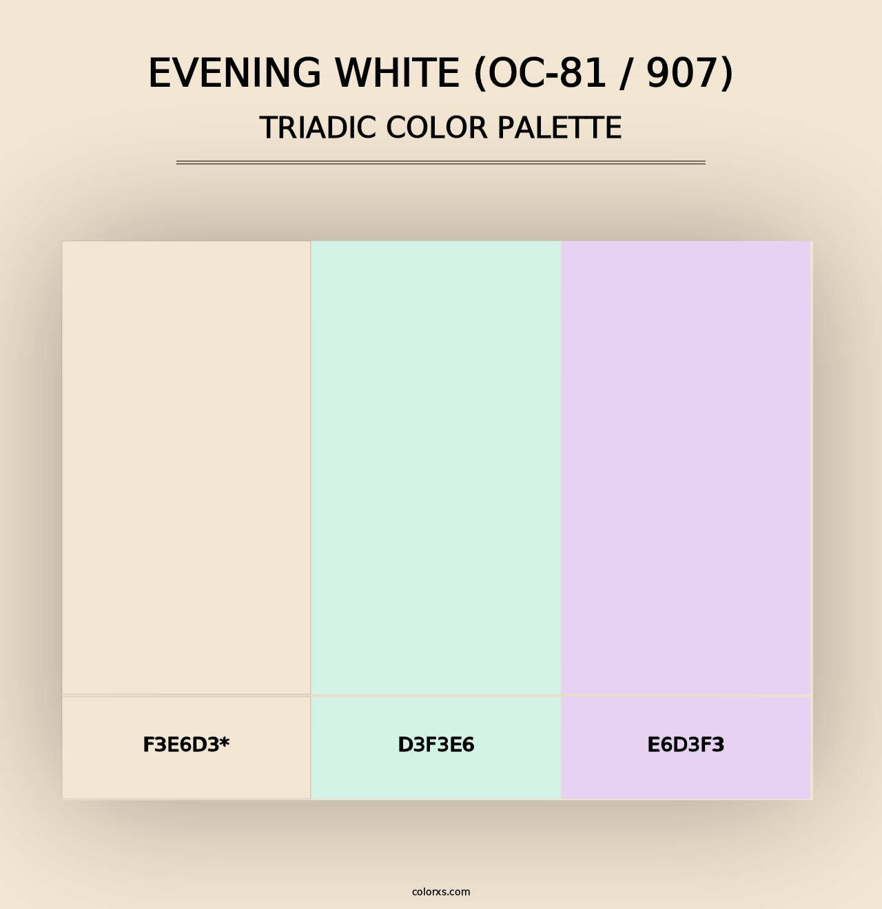 Evening White (OC-81 / 907) - Triadic Color Palette