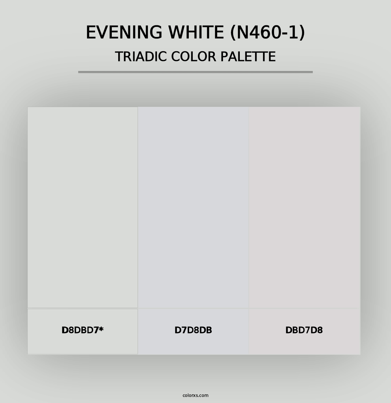 Evening White (N460-1) - Triadic Color Palette