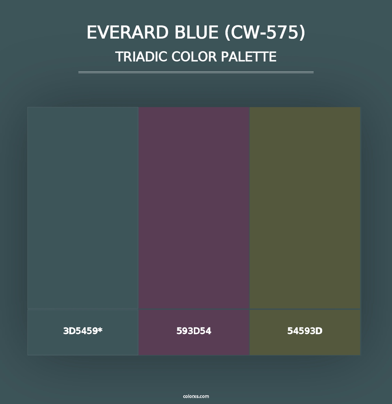 Everard Blue (CW-575) - Triadic Color Palette