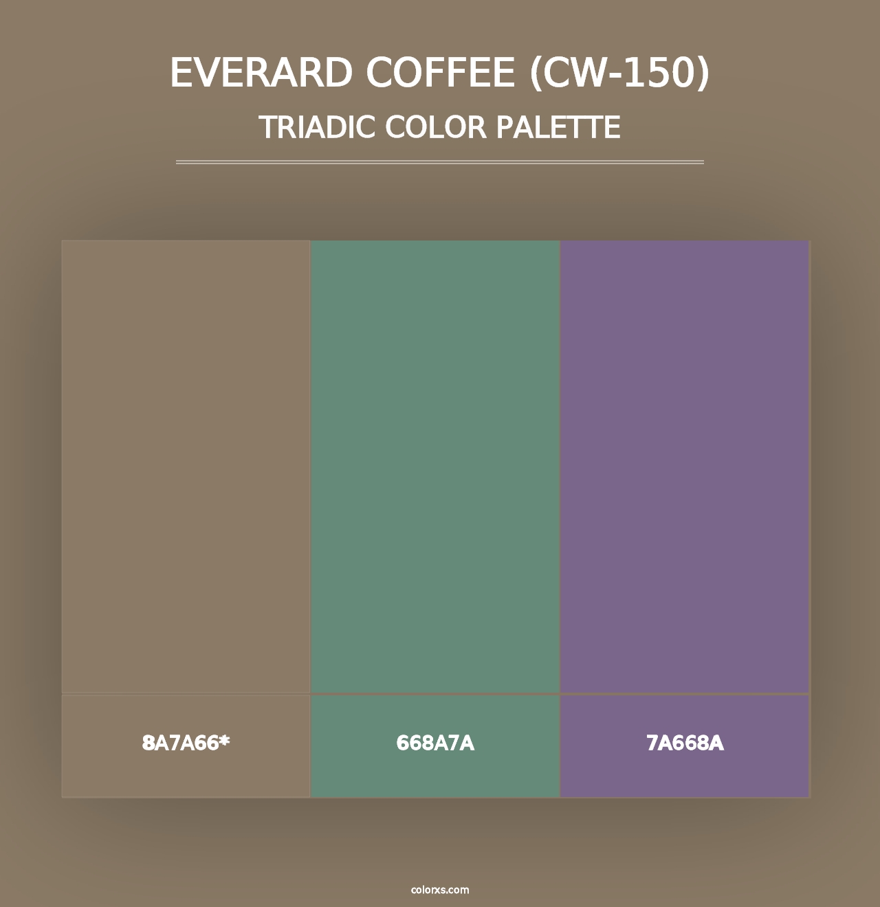 Everard Coffee (CW-150) - Triadic Color Palette