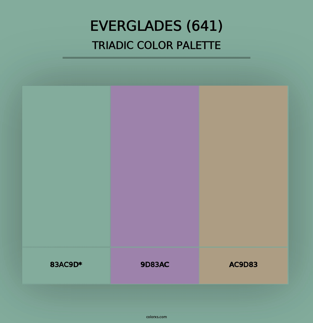 Everglades (641) - Triadic Color Palette