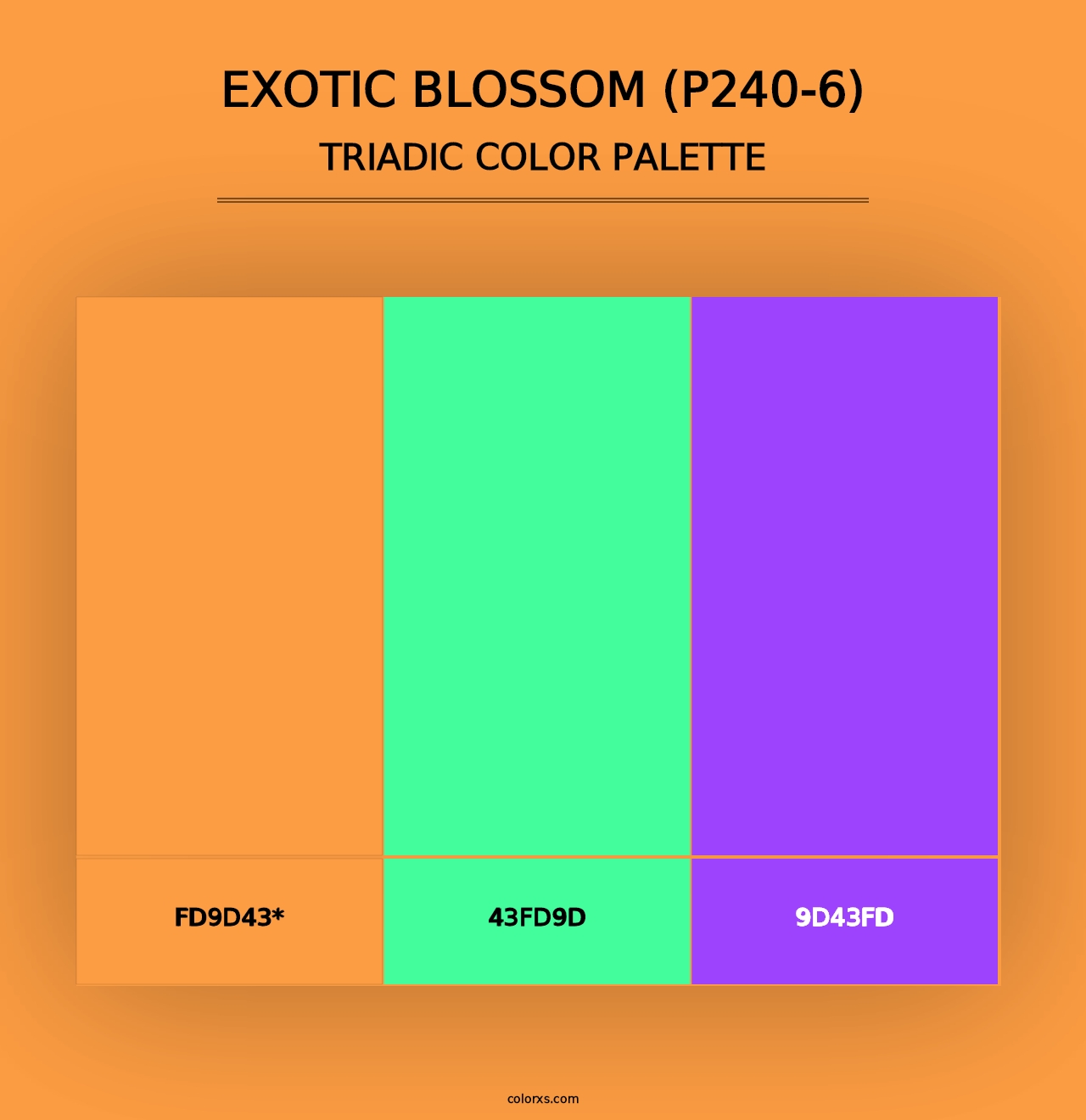 Exotic Blossom (P240-6) - Triadic Color Palette