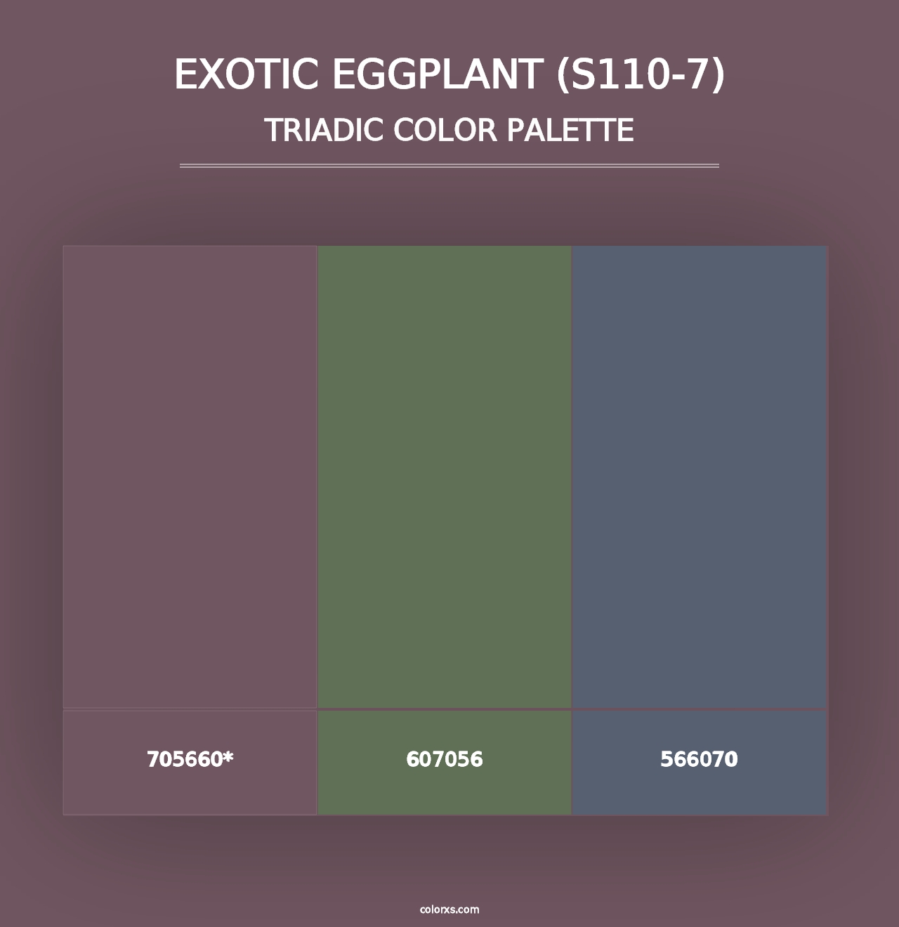 Exotic Eggplant (S110-7) - Triadic Color Palette