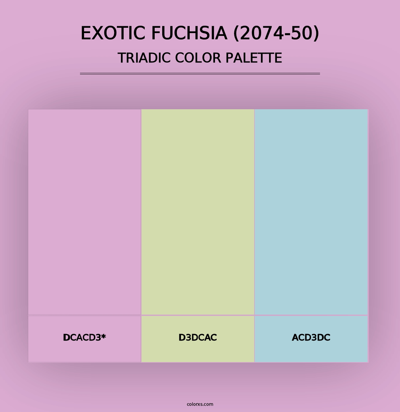 Exotic Fuchsia (2074-50) - Triadic Color Palette