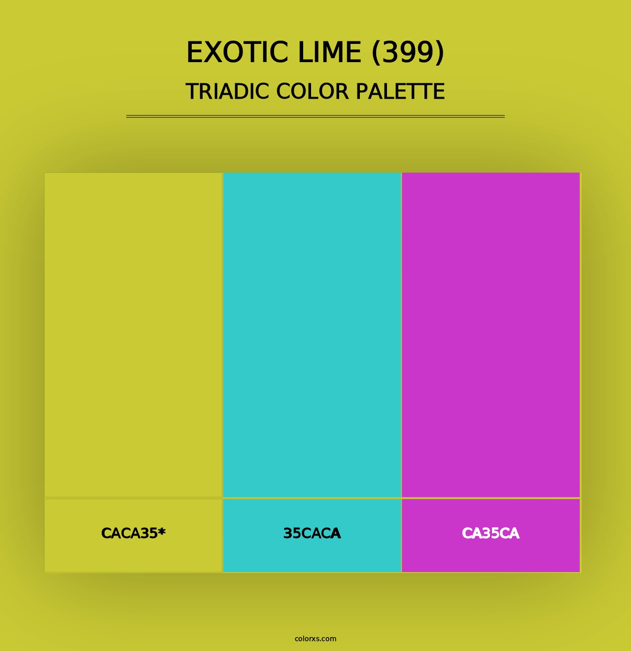 Exotic Lime (399) - Triadic Color Palette