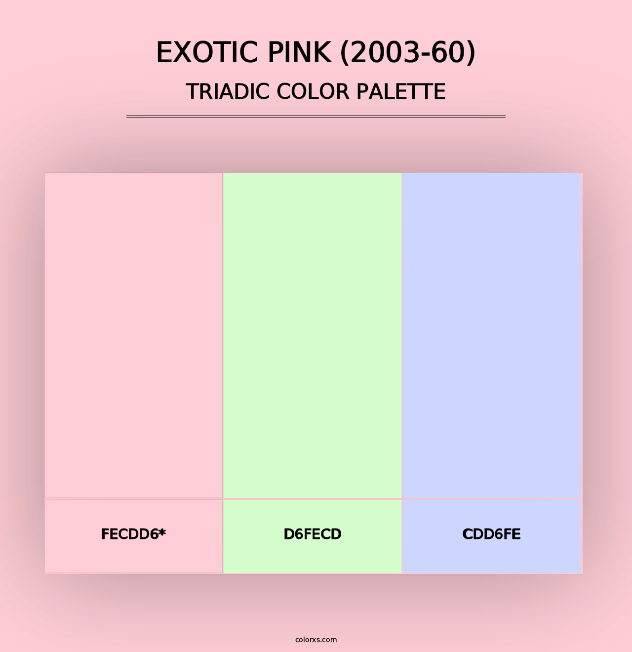 Exotic Pink (2003-60) - Triadic Color Palette