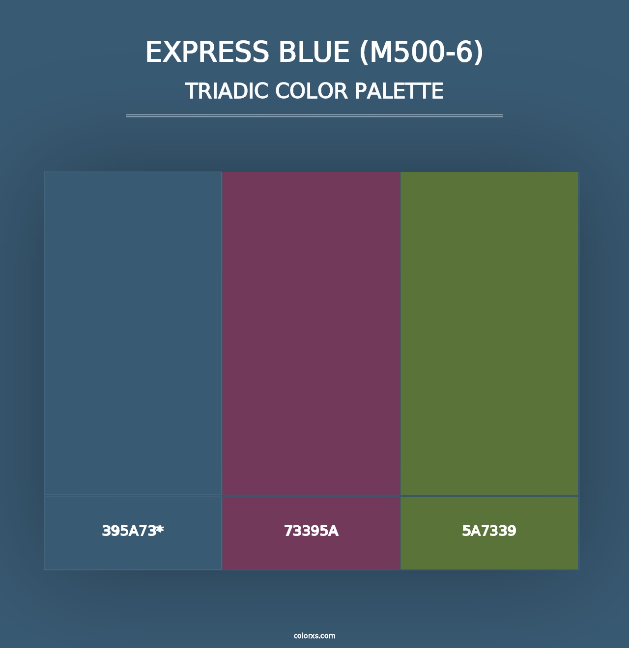 Express Blue (M500-6) - Triadic Color Palette