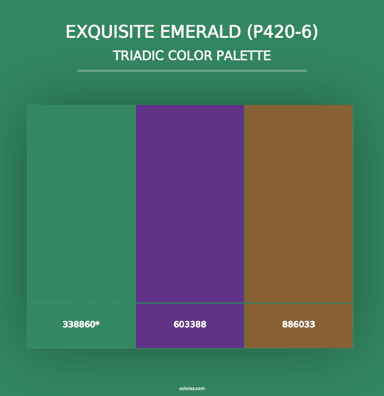 Exquisite Emerald (P420-6) - Triadic Color Palette