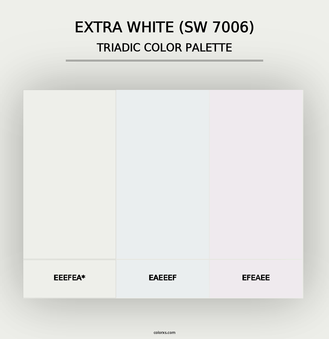 Extra White (SW 7006) - Triadic Color Palette