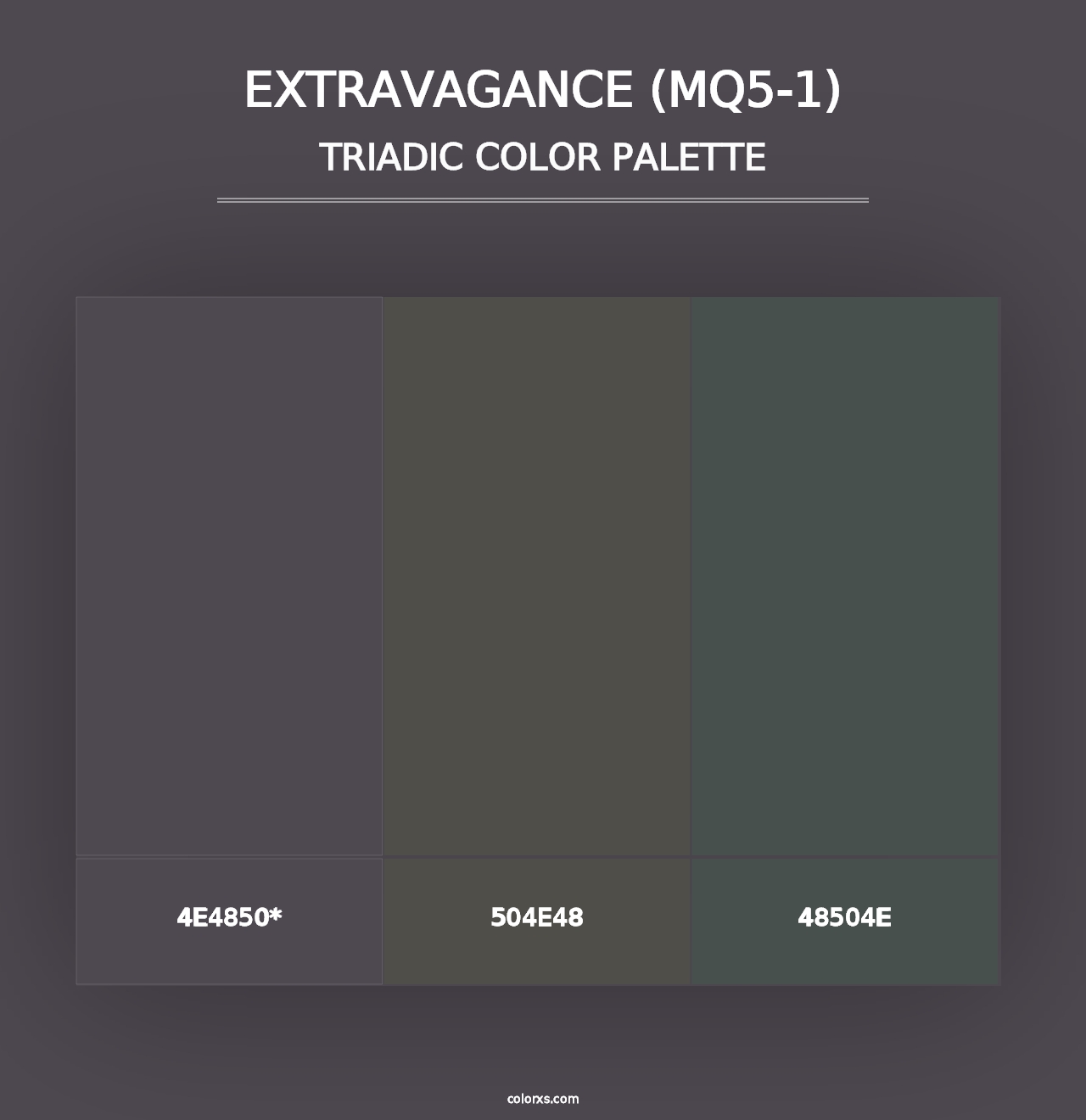 Extravagance (MQ5-1) - Triadic Color Palette