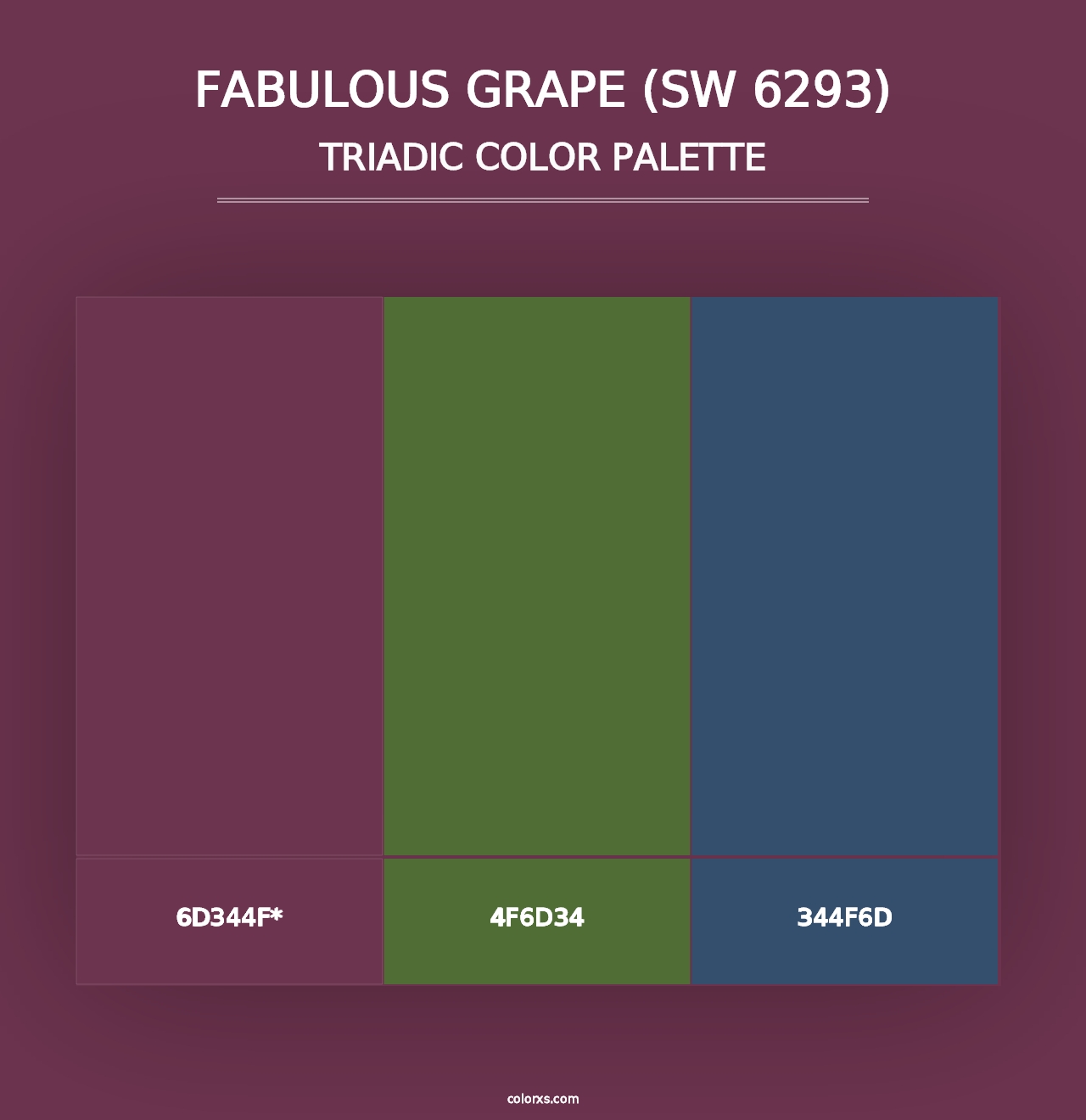 Fabulous Grape (SW 6293) - Triadic Color Palette