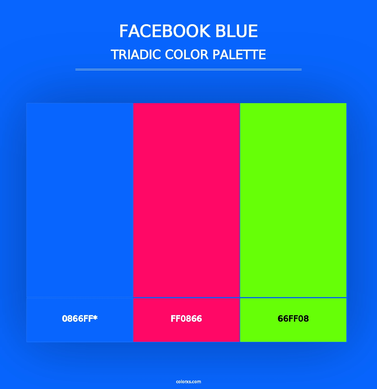 Facebook Blue - Triadic Color Palette