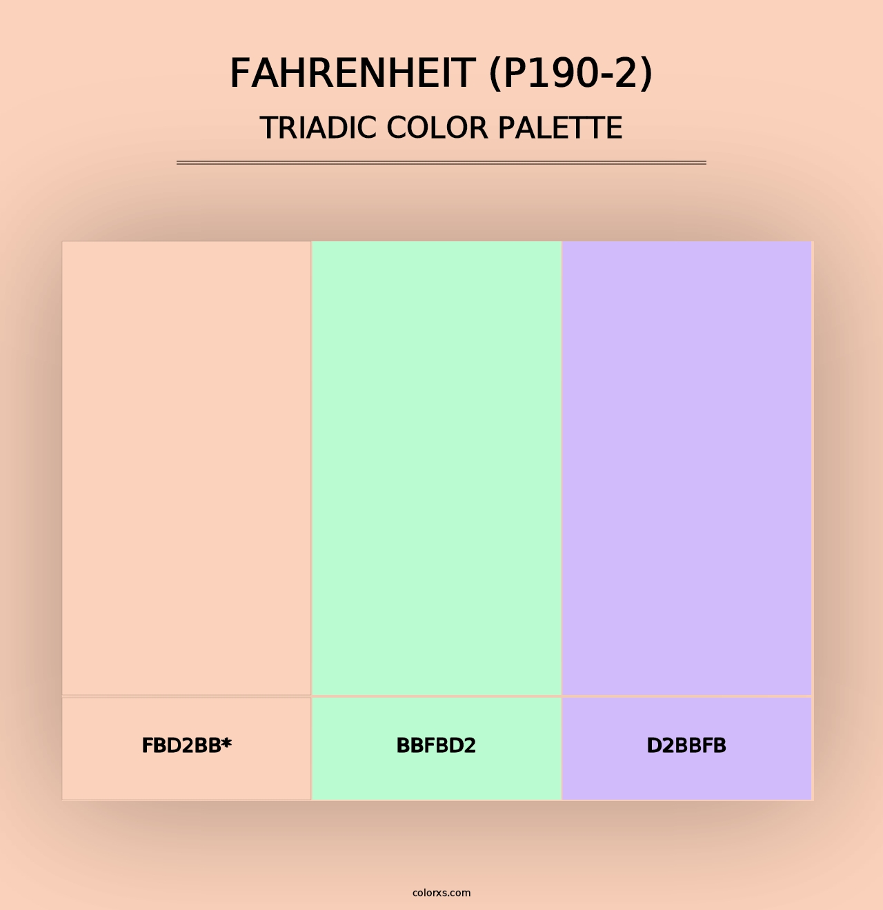 Fahrenheit (P190-2) - Triadic Color Palette