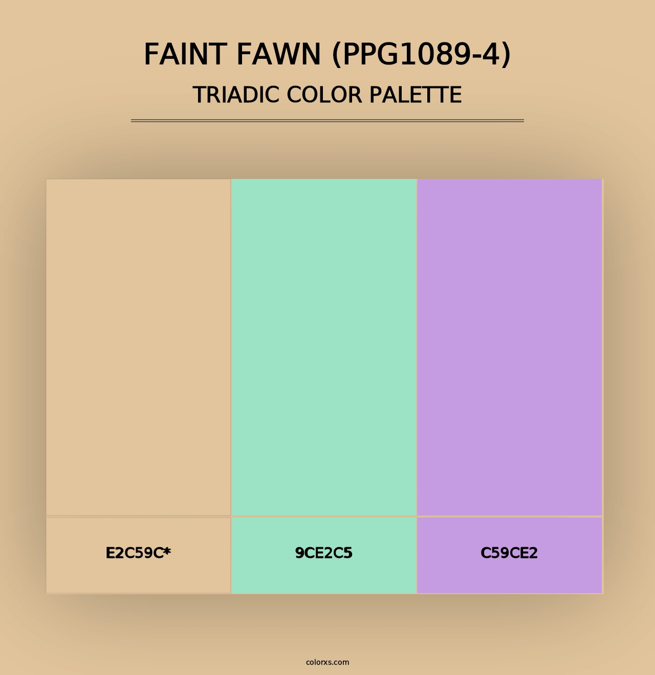 Faint Fawn (PPG1089-4) - Triadic Color Palette