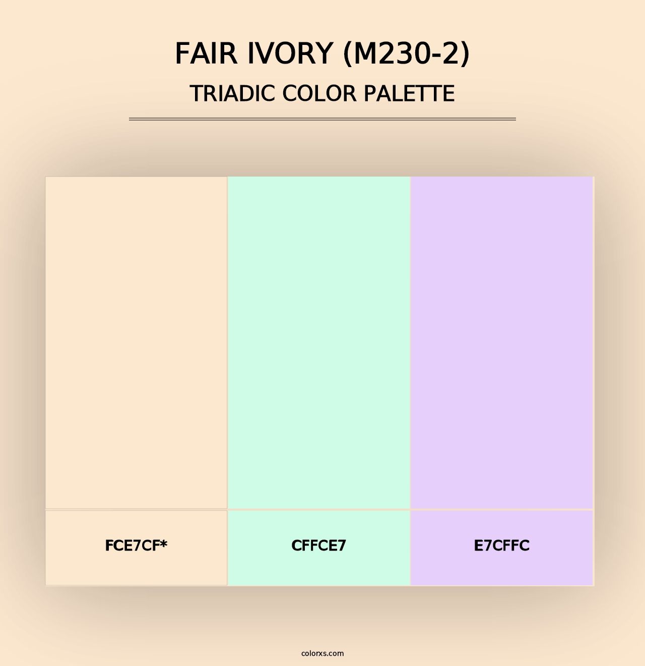 Fair Ivory (M230-2) - Triadic Color Palette