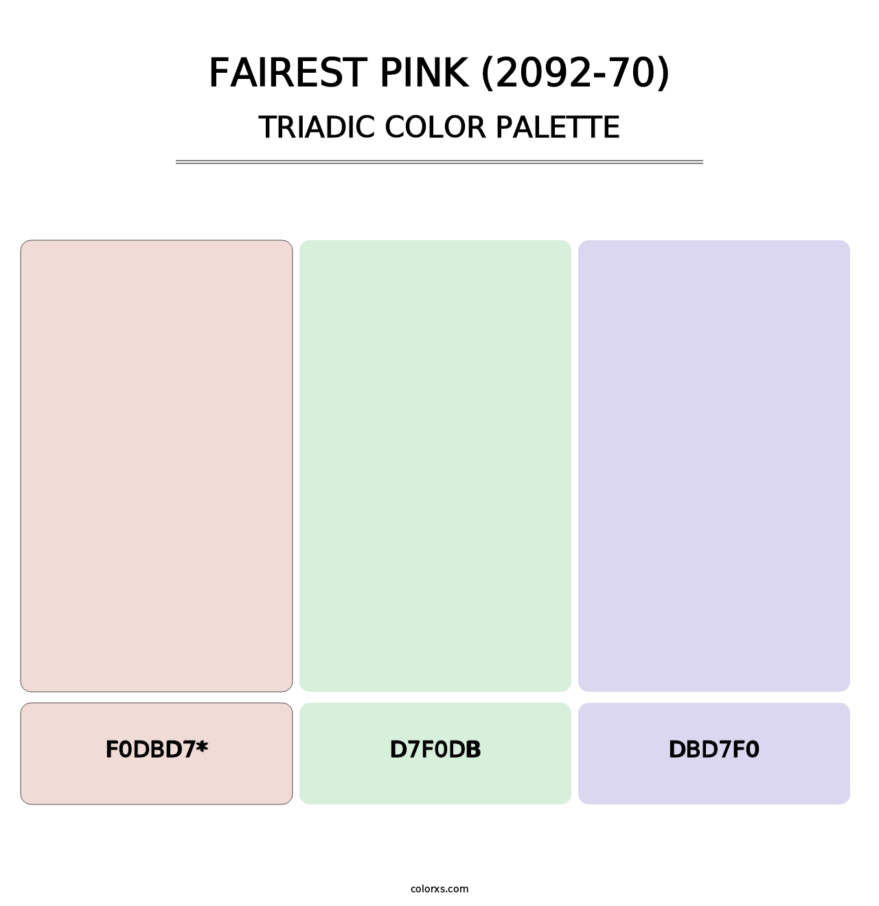 Fairest Pink (2092-70) - Triadic Color Palette