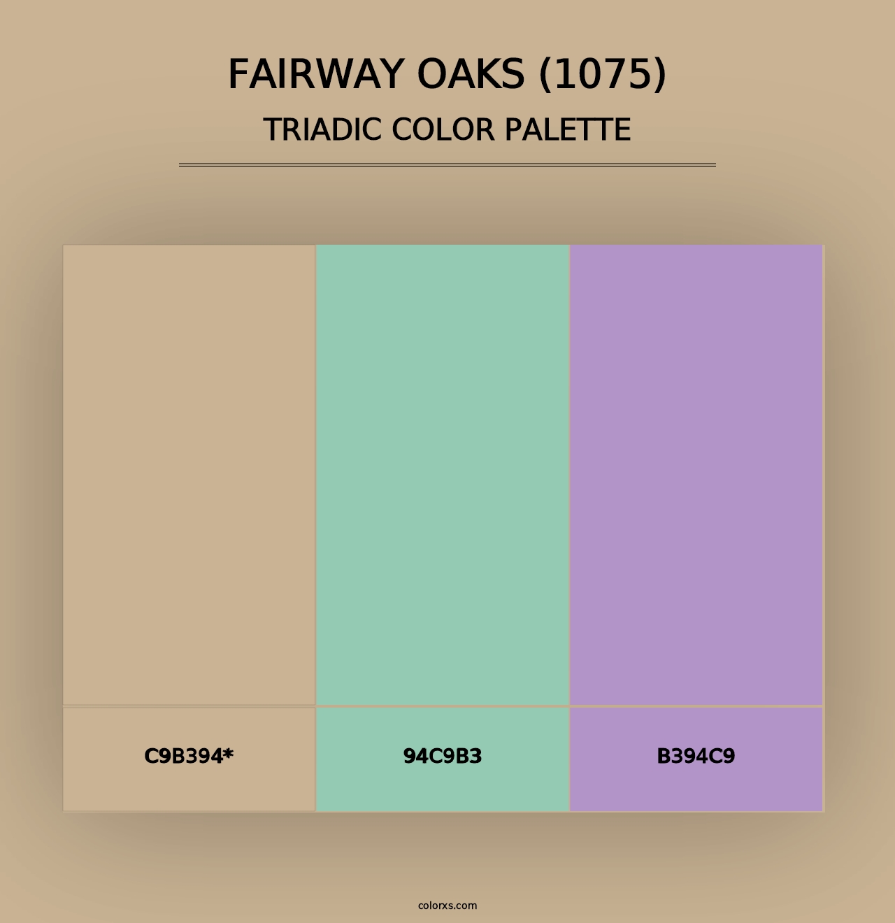 Fairway Oaks (1075) - Triadic Color Palette