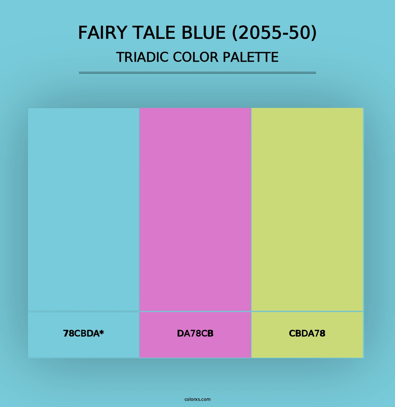 Fairy Tale Blue (2055-50) - Triadic Color Palette