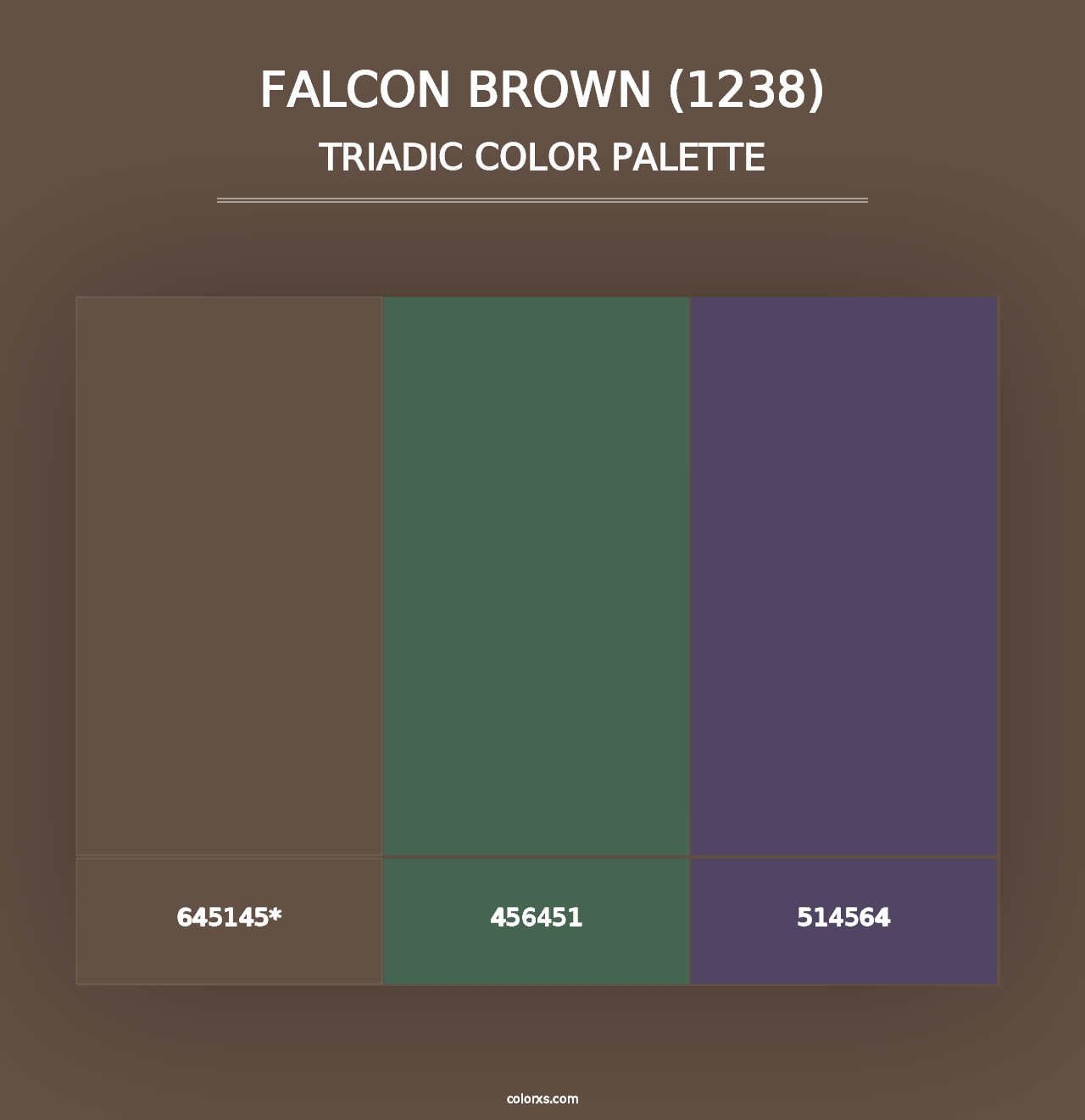 Falcon Brown (1238) - Triadic Color Palette