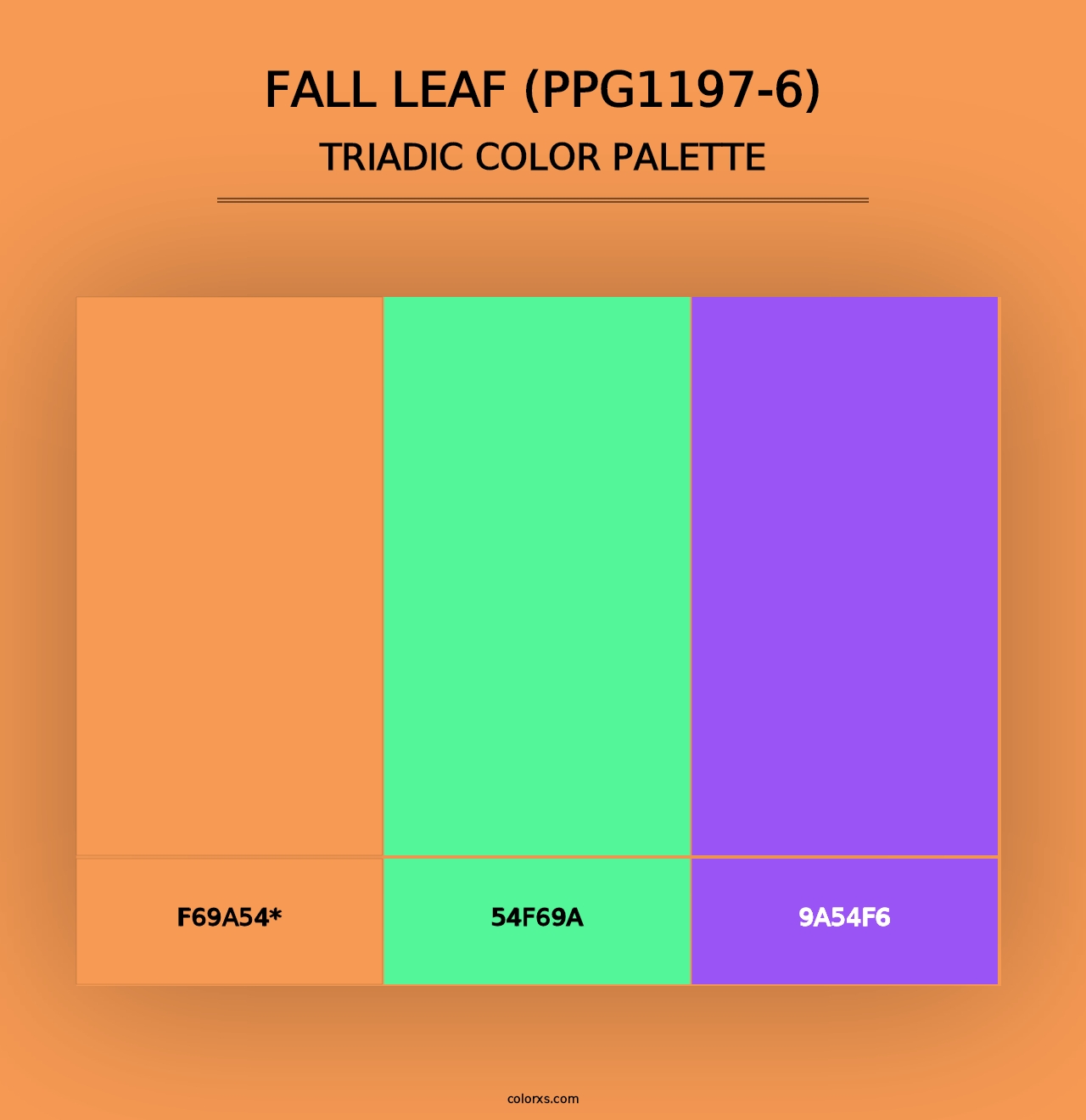 Fall Leaf (PPG1197-6) - Triadic Color Palette