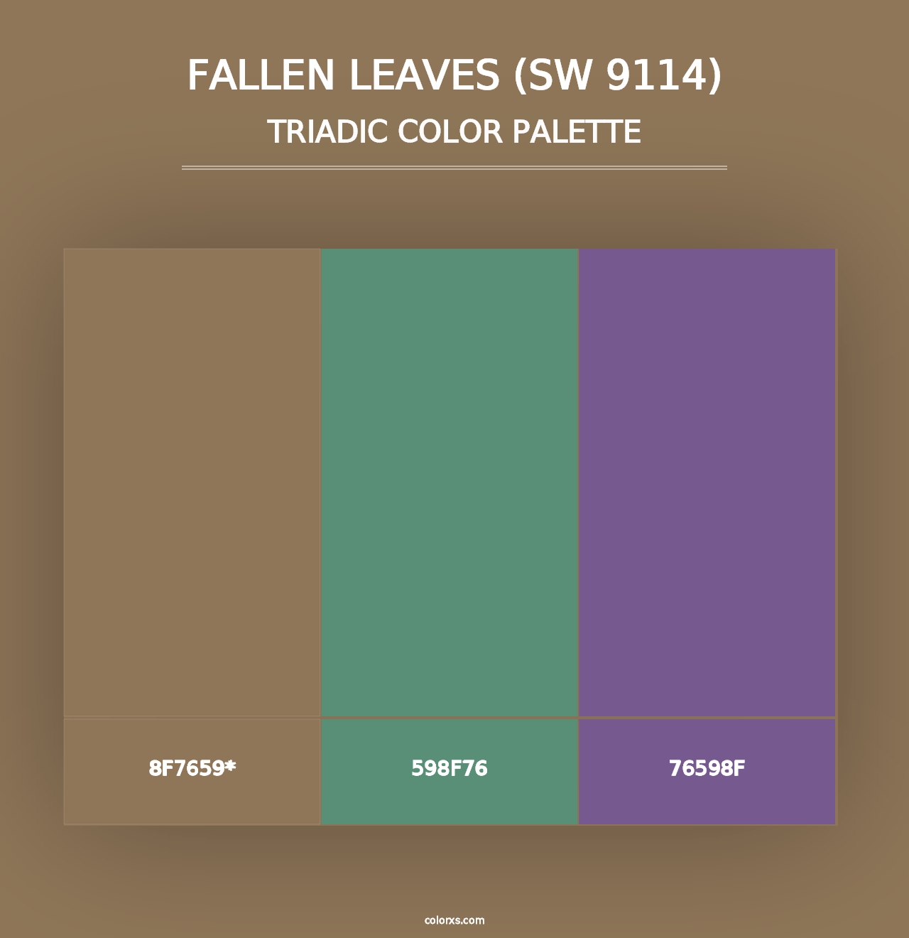 Fallen Leaves (SW 9114) - Triadic Color Palette