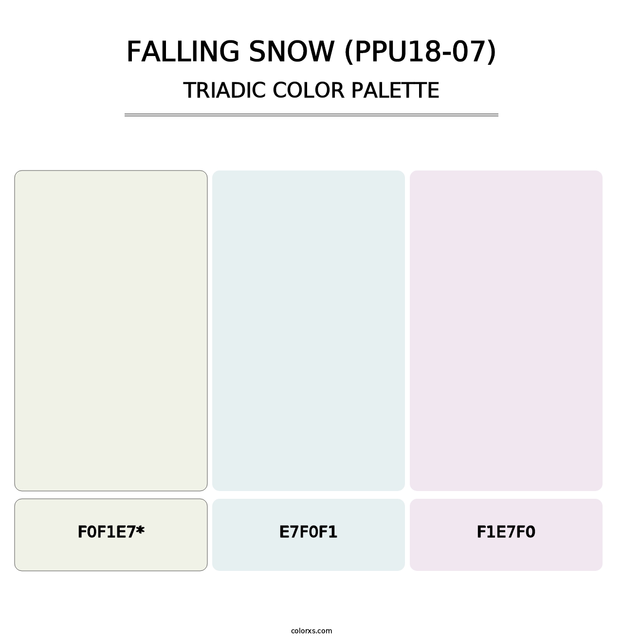 Falling Snow (PPU18-07) - Triadic Color Palette