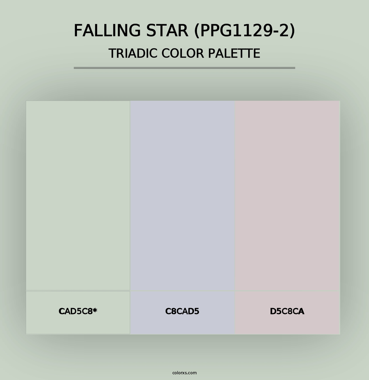 Falling Star (PPG1129-2) - Triadic Color Palette