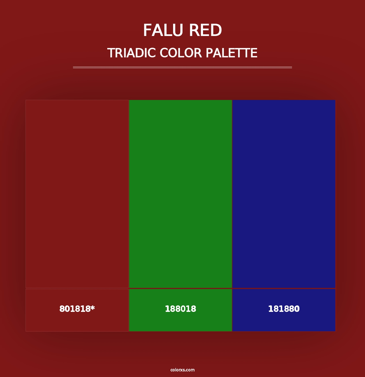 Falu red - Triadic Color Palette