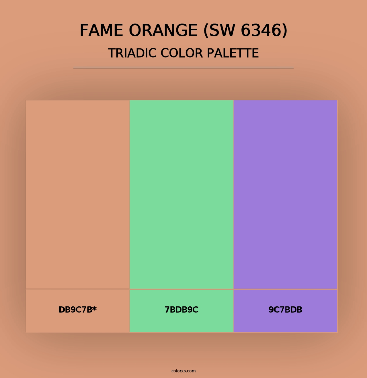 Fame Orange (SW 6346) - Triadic Color Palette