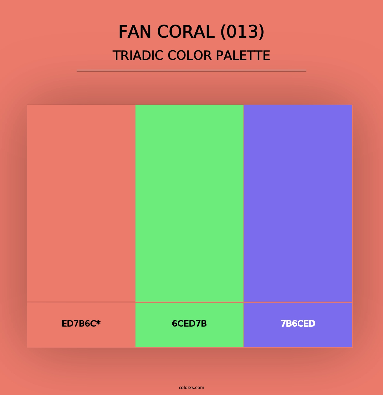 Fan Coral (013) - Triadic Color Palette