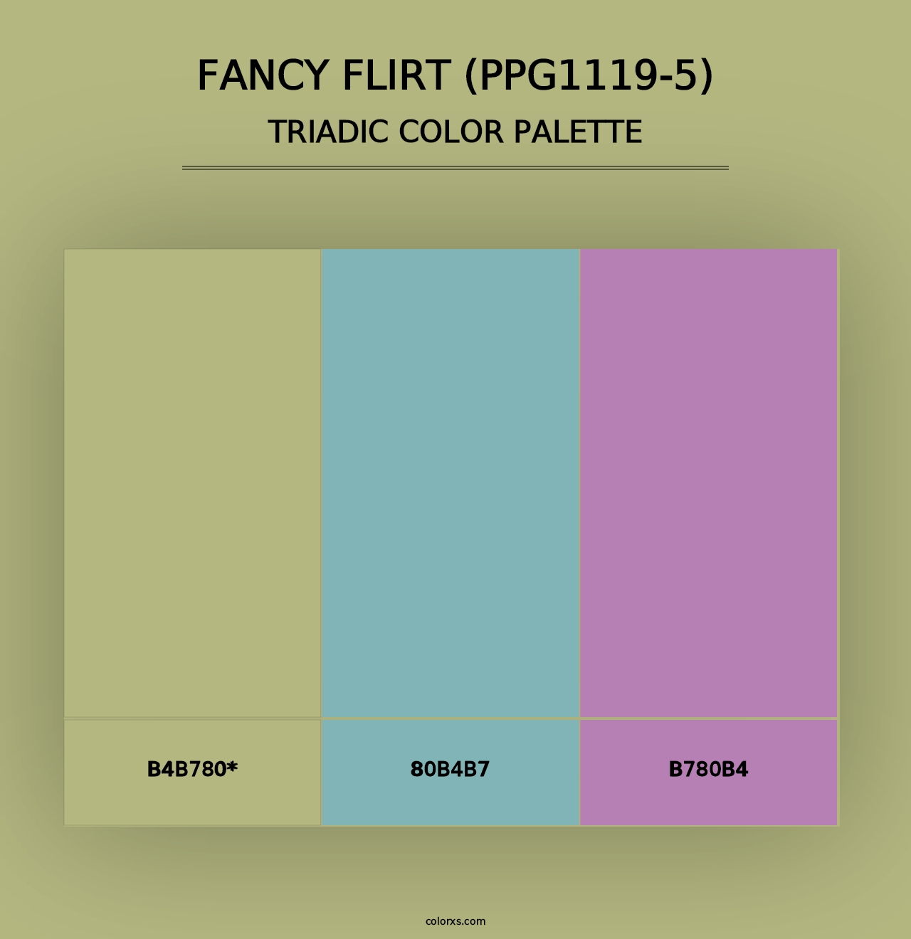 Fancy Flirt (PPG1119-5) - Triadic Color Palette