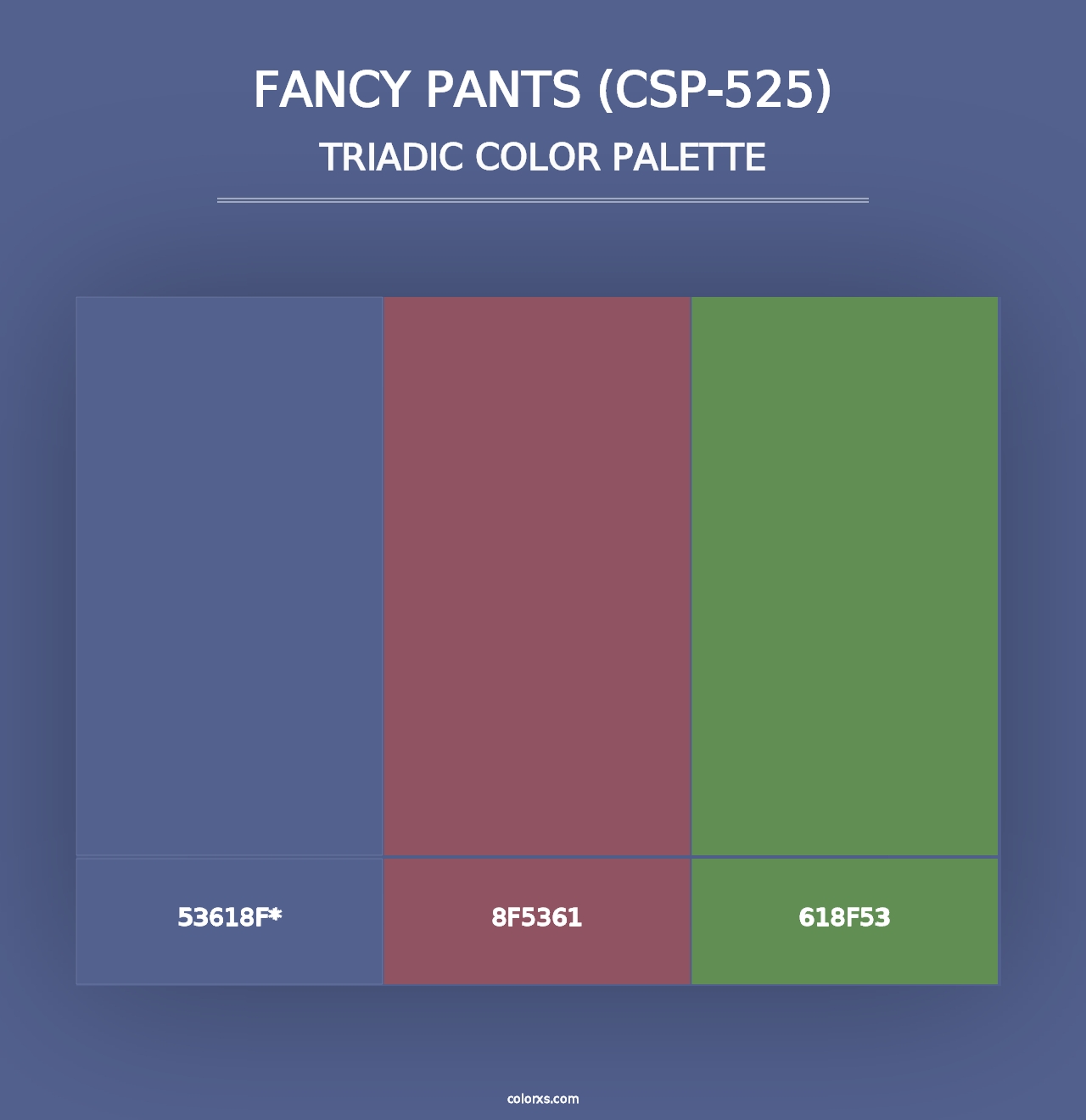 Fancy Pants (CSP-525) - Triadic Color Palette