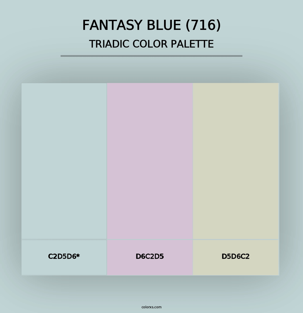 Fantasy Blue (716) - Triadic Color Palette