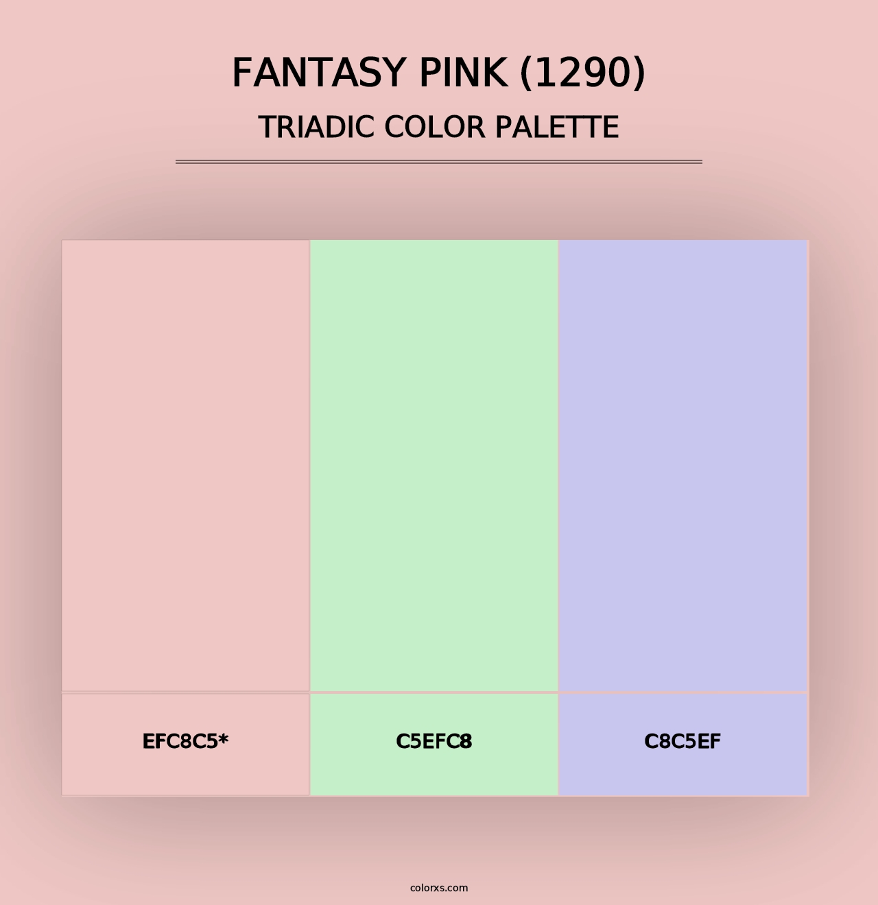 Fantasy Pink (1290) - Triadic Color Palette