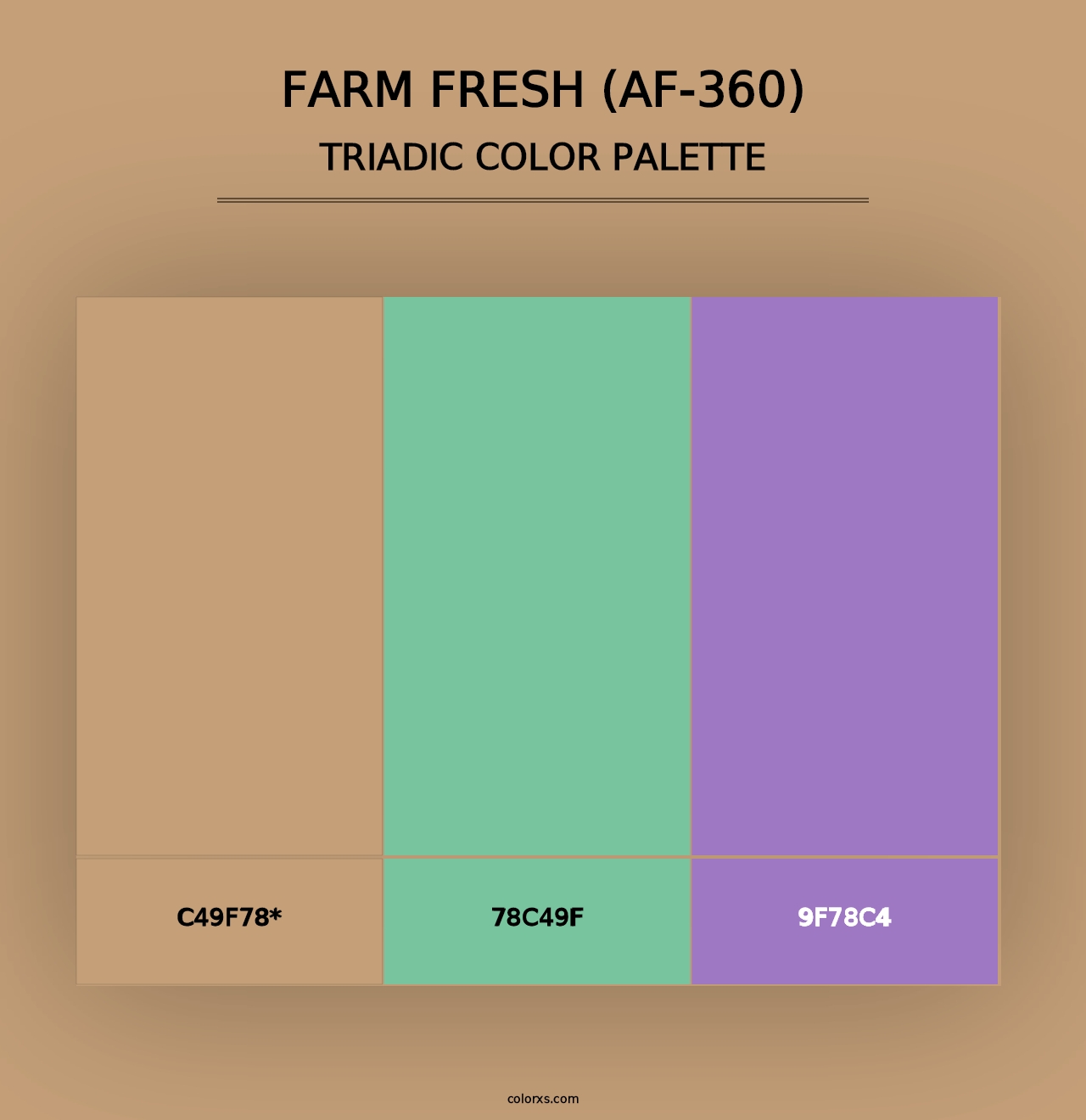 Farm Fresh (AF-360) - Triadic Color Palette