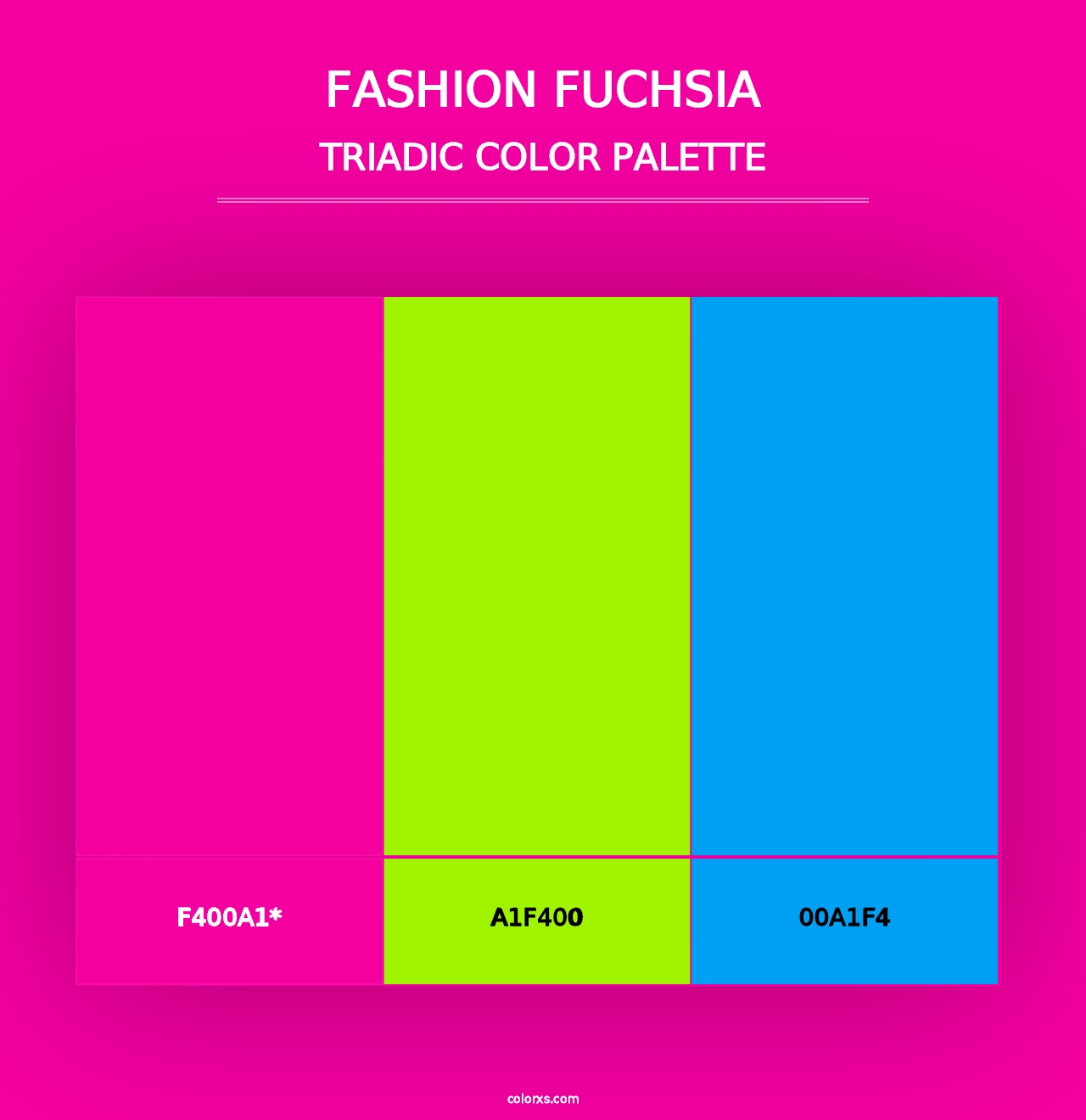 Fashion fuchsia - Triadic Color Palette