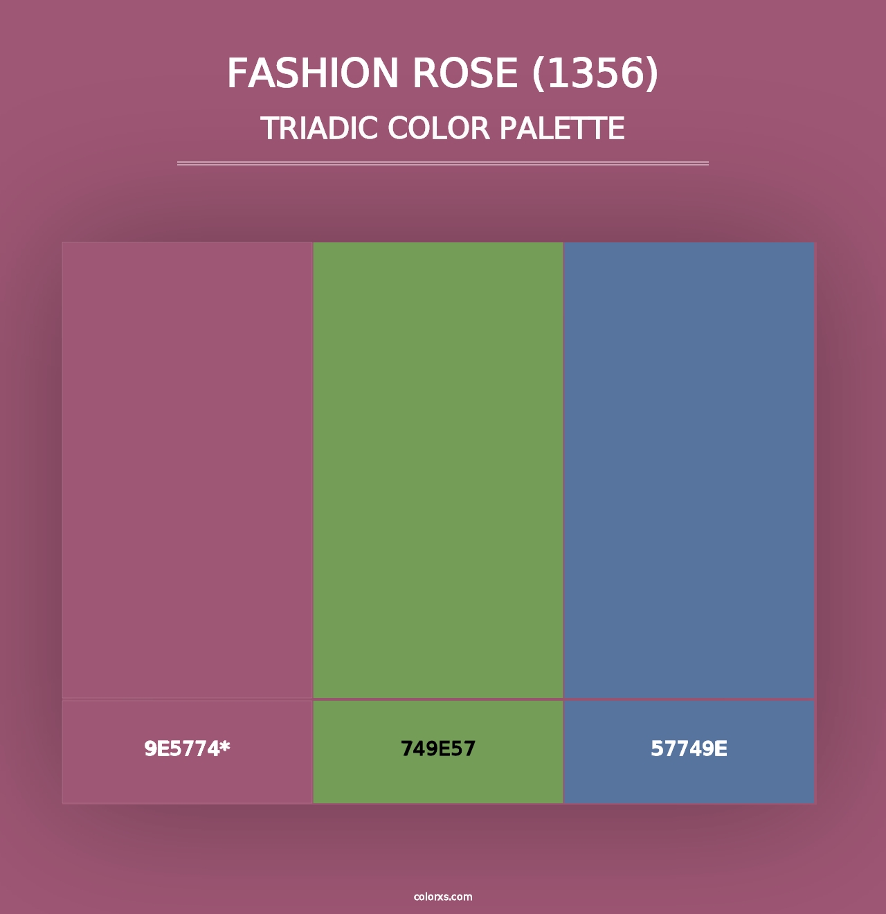 Fashion Rose (1356) - Triadic Color Palette