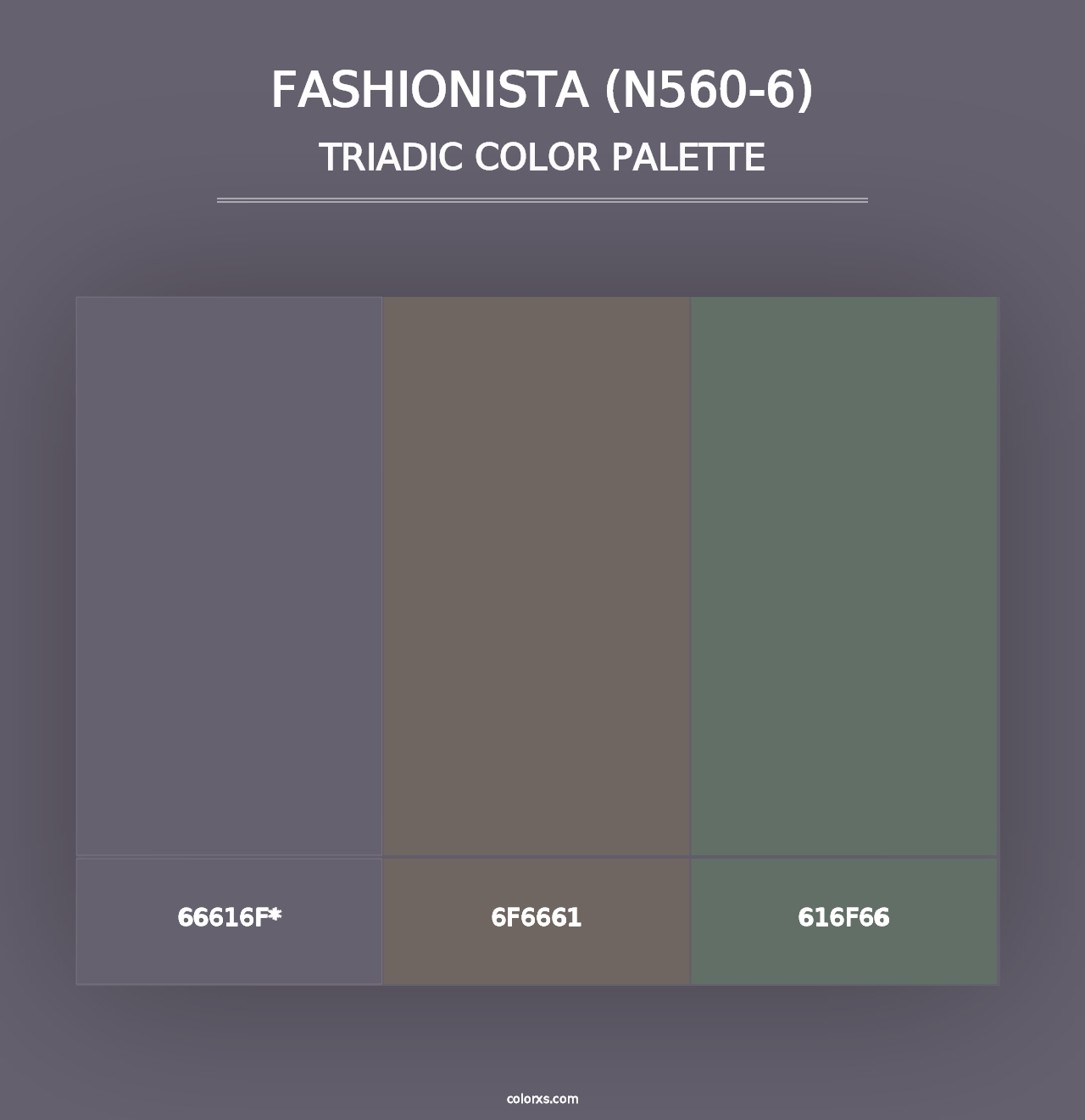 Fashionista (N560-6) - Triadic Color Palette