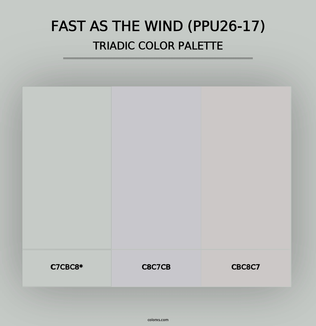 Fast As The Wind (PPU26-17) - Triadic Color Palette