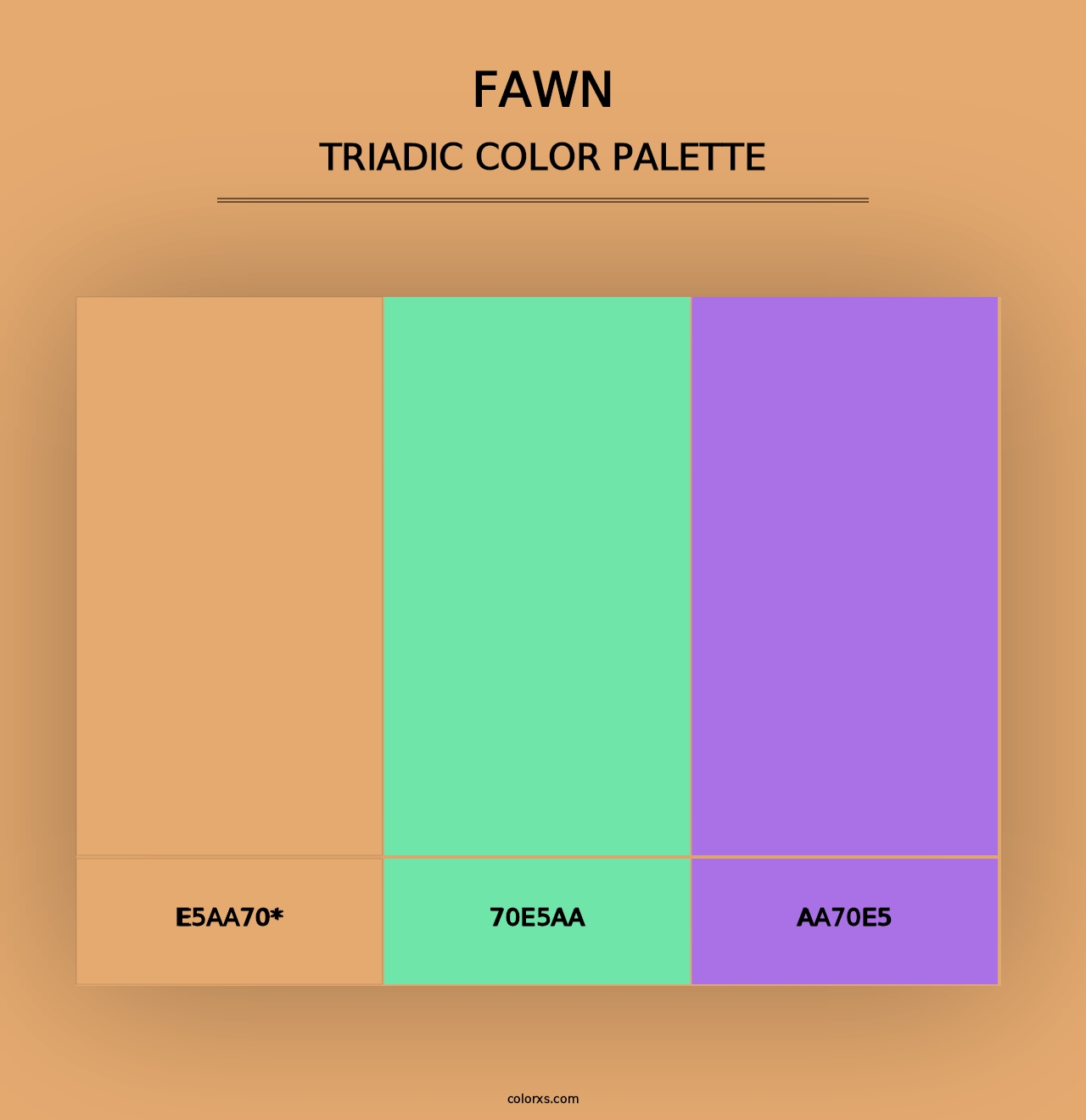 Fawn - Triadic Color Palette