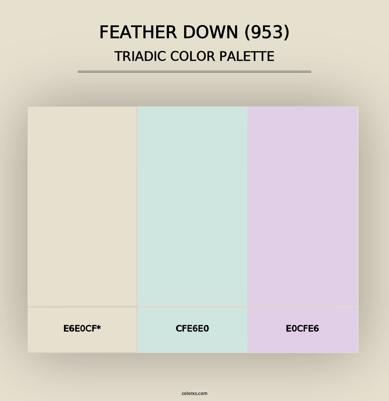 Feather Down (953) - Triadic Color Palette