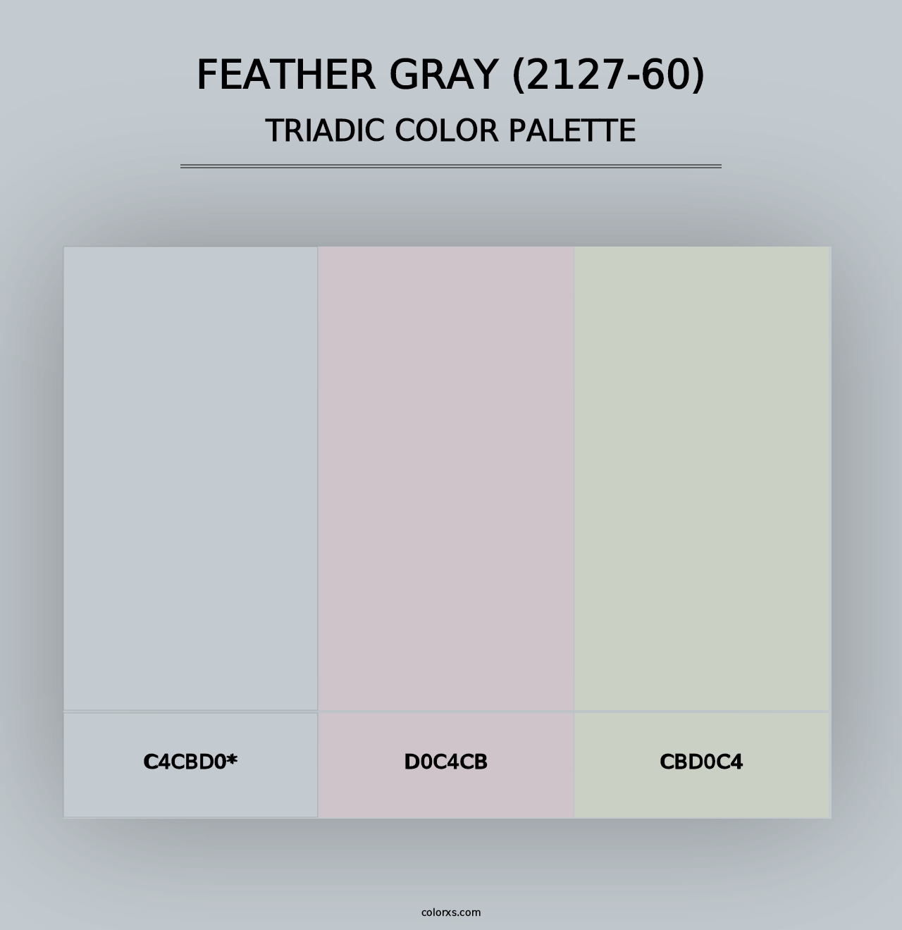 Feather Gray (2127-60) - Triadic Color Palette