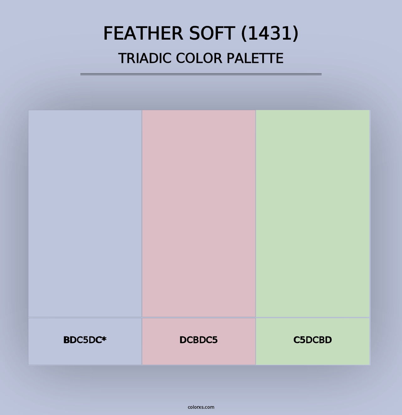 Feather Soft (1431) - Triadic Color Palette