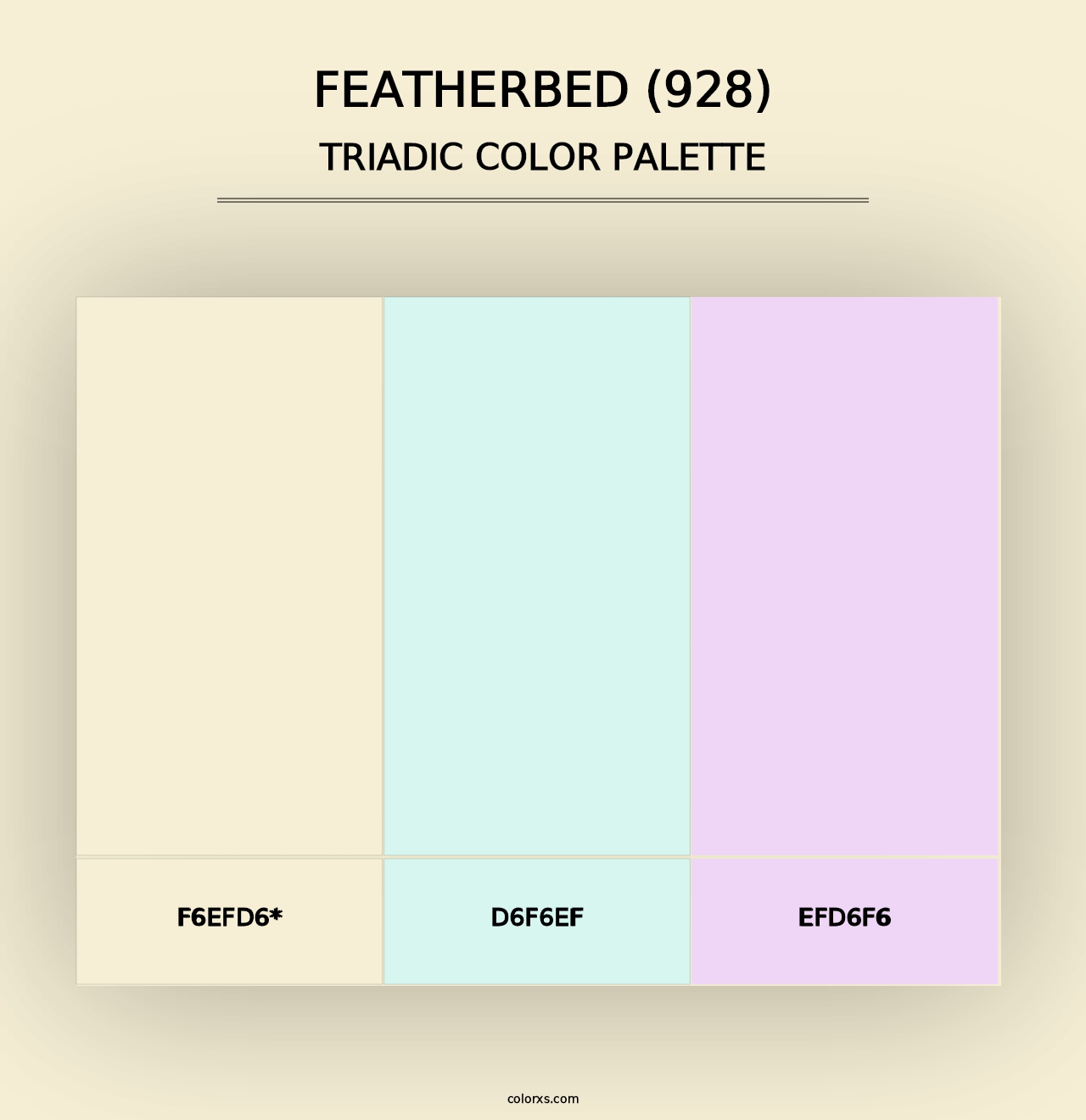 Featherbed (928) - Triadic Color Palette