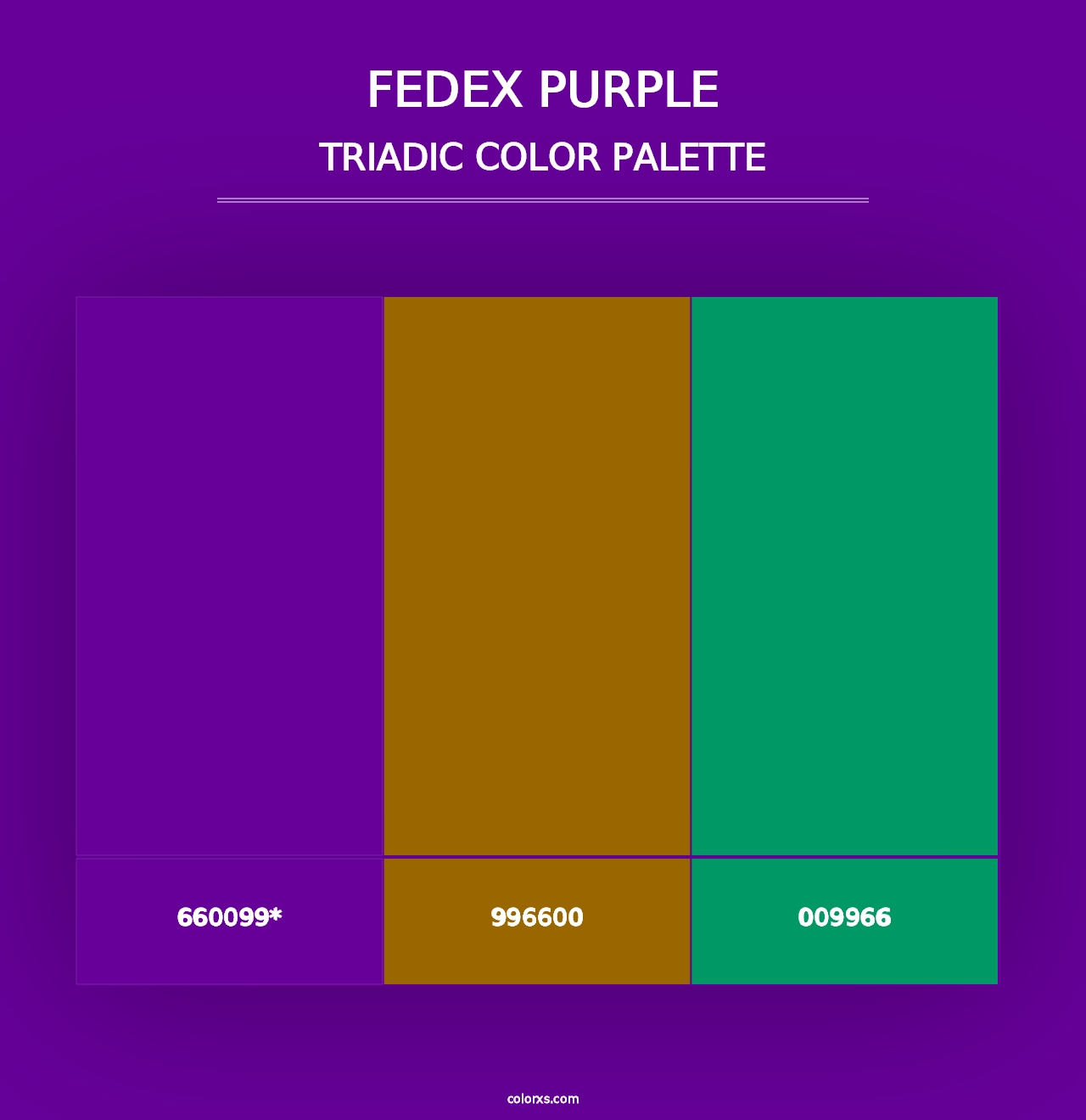 FedEx Purple - Triadic Color Palette