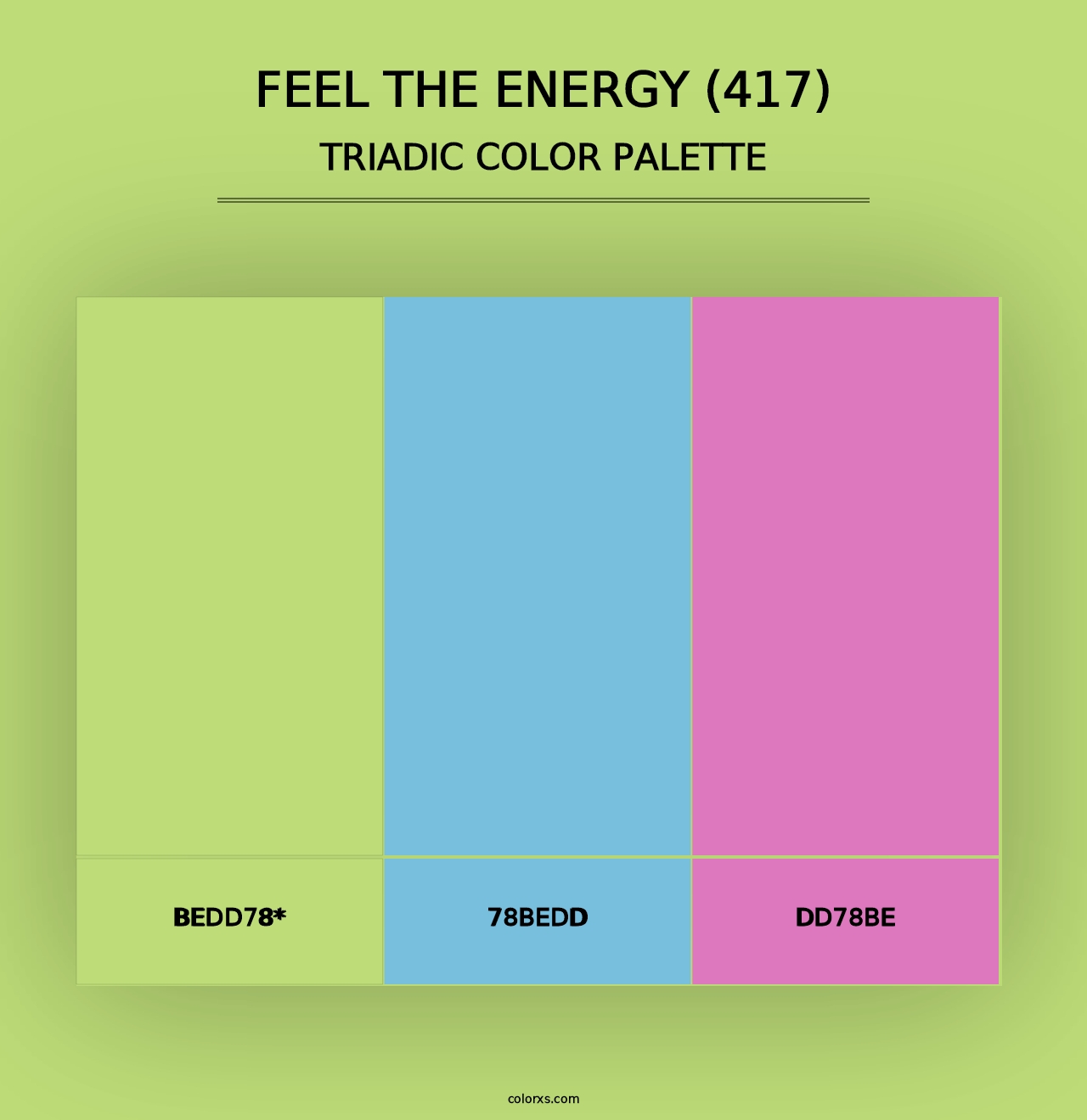 Feel the Energy (417) - Triadic Color Palette