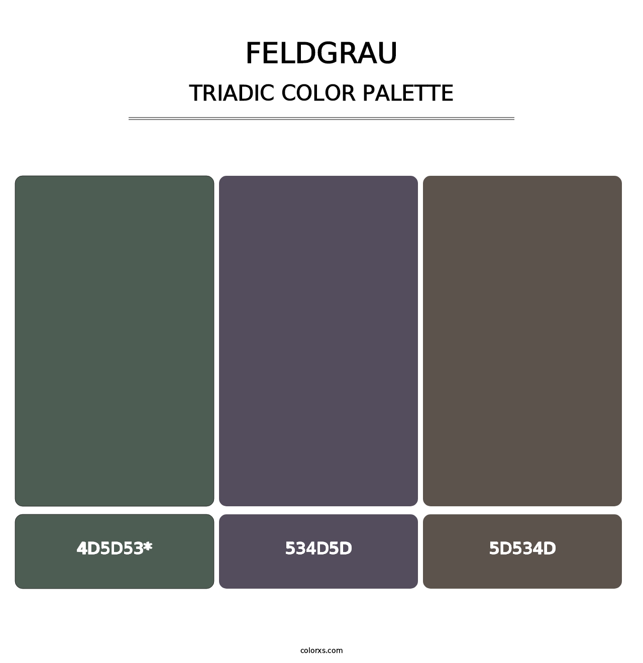 Feldgrau - Triadic Color Palette