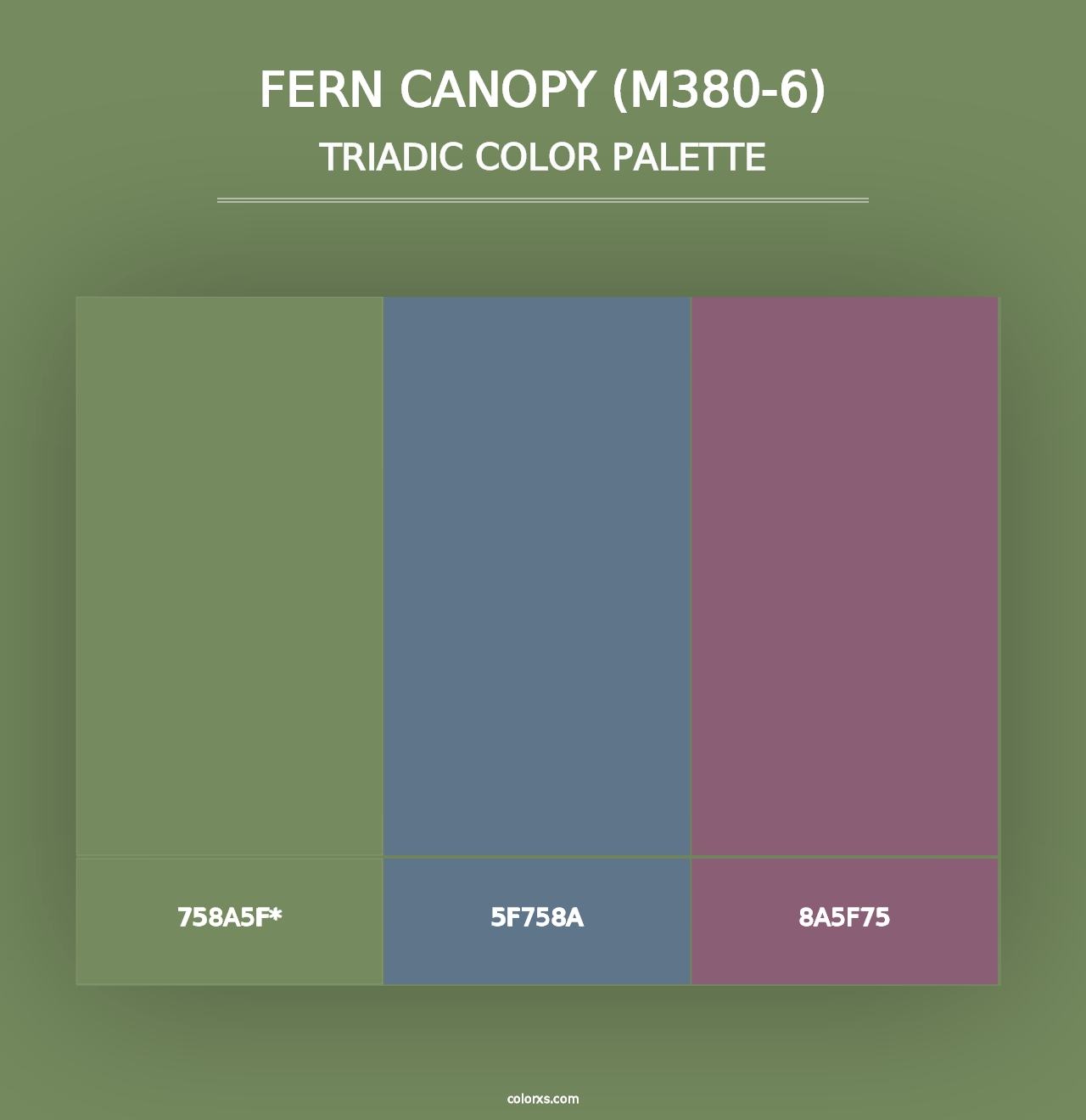 Fern Canopy (M380-6) - Triadic Color Palette