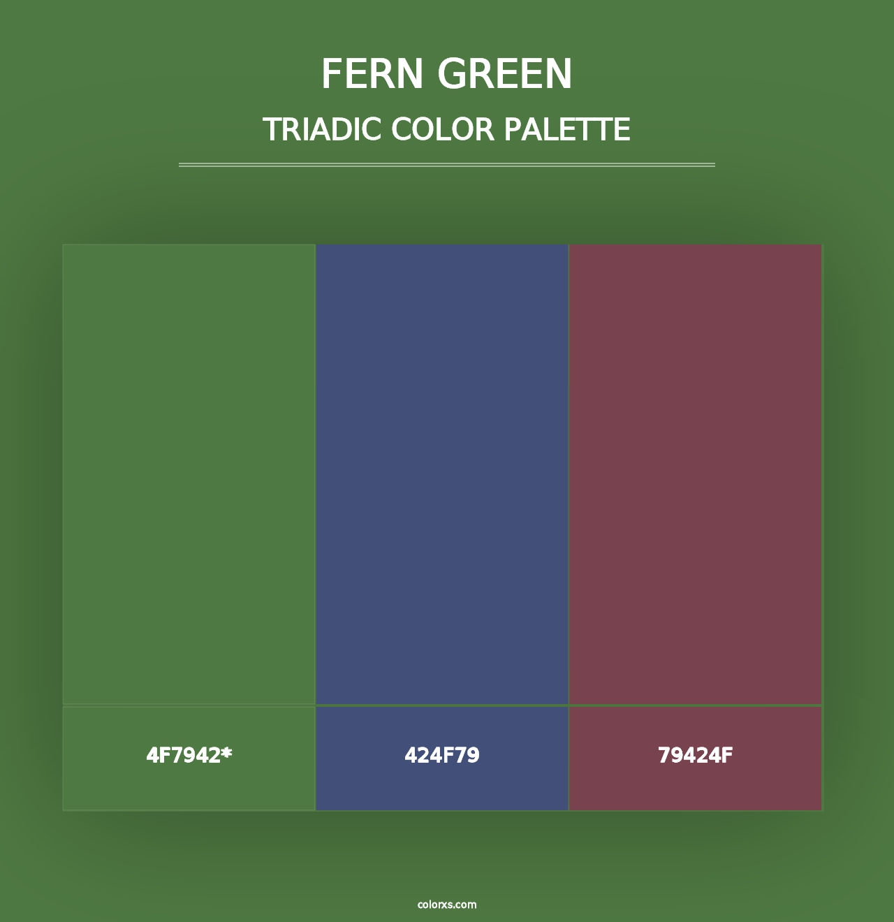 Fern green - Triadic Color Palette